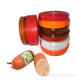 Plastic sausage casing for cheese